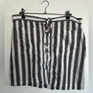 Madewell Linen Lace Front Mini Skirt - Size 12